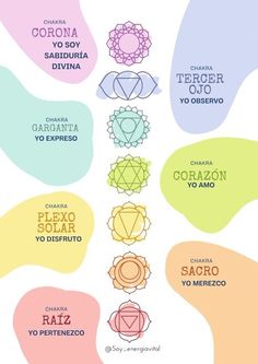 Erika Rangel 🧿🌿♾️ on Instagram: "Los chakras, centros energéticos, vórtices más grandes. Allí confluyen todos los canales energéticos más pequeños! Aquí van unos mantras que puedes repetir al llevar tu atención a cada un de ellos 🌿 #Chakras #parati #fyp #vibracion #frecuencia" Chakras Aesthetic, Chakra Painting, Craft Shed, Yoga Aesthetic, Chakra Colors, Yoga Art