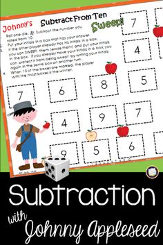 a subtraction game with johnny and the beans