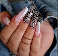 Nail Inspo Coffin, Acrylic Nails Ideas, Nails Prom, Print Nails, Animal Print Nails, Short Nail Designs, Coffin Nails Designs