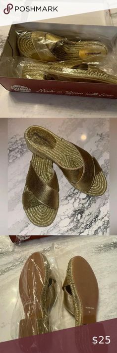 Jeffrey Campbell gold sandals