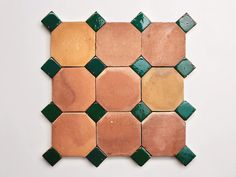 an image of a tile pattern that looks like hexagonal tiles on the wall