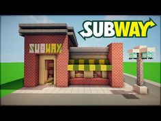 a small brick building with the words subway on it