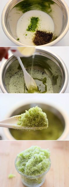 Use green tea as a body scrub, natural body scrub with a natural remedy for fighting cellulite and remoing toxins. Natural Body Scrub, Scrub Recipe, Beauty Remedies, Matcha Green, Diy Body, Natural Remedy