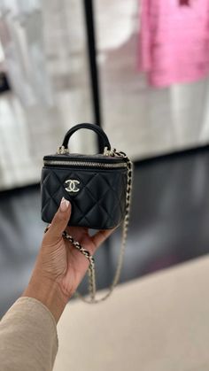 Chanel Vanity Bag, Chanel Vanity, Chanel Black, Makeup Bag, Vanity, Chanel, Purse