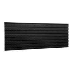 a black wall panel with wavy lines on the bottom and one line at the top