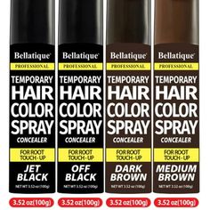 Temporary Hair Color Spray For Root Touch-Up Concealer Is perfect for root touch-ups or highlights Instant 100% root coverage Decrease salon visits with this do-it yourself at home but salon quality results color spray that flawlessly conceals your grays or re-grown with no hair damage Color: Black. Hair Color Wax Temporary, Wash Out Hair Color Spray, Temporary Hair Dye Spray, Best Temporary Hair Color, Temporary Hair Color Spray, Hair Color Spray, Diy Hair Color, Root Touch Up, Hair Color Cream