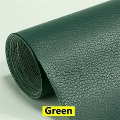 green leather with the word green on it