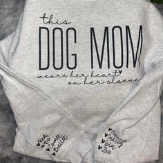 Custom Dog Mom Sweatshirt. Made To Order New With Tags Dog Momma Shirt, Dog Mom Embroidered Sweatshirt, Personalized Dog Sweatshirt, Dog Mom Sweatshirts & Hoodies, Dog Mom Sweatshirt, Mom Hoodies, Dog Sweatshirt, Dog Wear, Mom Sweatshirt