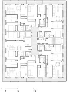 the floor plan for an office building with two floors and three levels, all connected to each