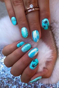 Nails Palm Tree, Nails Palm, Palm Tree Nails, Tree Nails