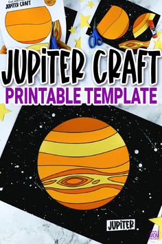 Are you looking for a fun way to teach your elementary, kindergarten, or preschool class about the awesome planet, Jupiter, in our solar system? This Jupiter craft is a great way to do just so! It is a fun and easy space theme project that kids of all ages will enjoy putting together. Glue it to a styrofoam cup, paper plate or turn them into coffee filter planets! Click now to download and print your Jupiter template today! Planet Project, Earth Craft, Theme Template