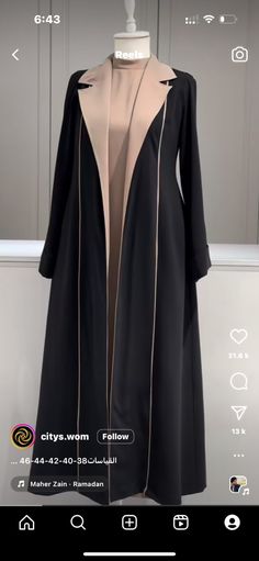 Abaya Blazer, Modest Muslim Fashion, Islamic Clothing Abayas, Black Abaya Designs, Muslimah Fashion Casual, Modest Casual Outfits, Open Abaya