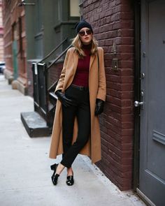 Heel Loafers Outfit, Heeled Loafers Outfit, Loafers Outfit Women, How To Wear Loafers, Winter Fashion Looks, Loafers Outfit, Chic Fall Outfits, Moda Paris