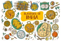 Indian Food Drawing, Litti Chokha, Food Logos, Chole Bhature, Recipe Book Design, Food Art Painting, Food Vector, Food Doodles, Indian Illustration