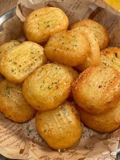 some fried food in a bowl on a table