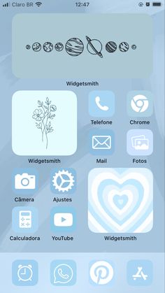 an iphone screen with icons on it