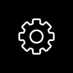 a black and white image of a cogwheel on a dark background, with the letter o in the center