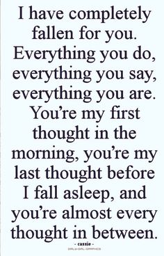 a quote that says i have completely fallen for you