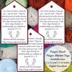 crochet prayer tags for prayer shawl