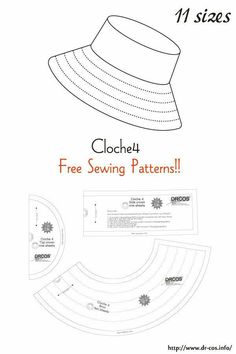 the free sewing pattern for a wide brimmed hat