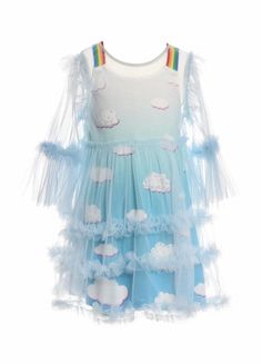 Outer Tulle, Cloud Dress, Fairy Look, Cute Sun, Pastel Fashion, Quirky Fashion, Polyester Spandex Fabric, Kawaii Dress, Sun Dress