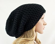 PATTERN ONLY Chunky Beanie/newsboy Hat - Etsy Trendy Black Handmade Crochet Hat, Trendy Handmade Black Hats, Trendy Black Handmade Hats, Trendy Handmade Hat, One Size, Trendy Handmade Hat One Size, Trendy Handmade Hats In One Size, Handmade Casual Black Hat, Trendy Handmade One-size Hats, Handmade Slouchy Cap Hat