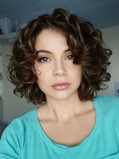 Short curly hairstyle for women with high curl density and bouncy layers Bouncy Layers, Busy Women, Defined Curls