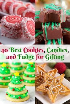 christmas cookies, candies, and fudge for gifting are featured in this book