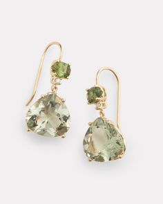 Green Tourmaline, Green Amethyst, and Diamond Drop Earrings – Jamie Wolf Elegant Green Amethyst Earrings For Formal Occasions, Green Amethyst Jewelry, Wedding Earrings Drop, Yellow Diamond Rings, Tourmaline Earrings, Stylish Earrings, Pinterest Ideas, Classy Jewelry, Stylish Earring