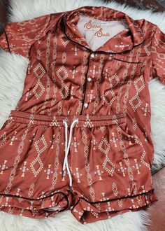 Shorts Pajamas, Casual Country Outfits, Western Aztec, Country Style Outfits, Western Wear Outfits, Cute Country Outfits, Pajama Outfits, Western Style Outfits