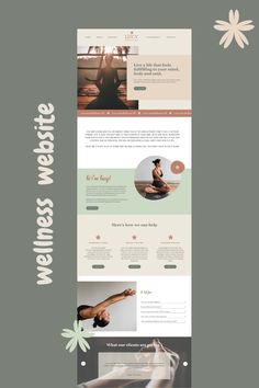 the website is designed to look like it has an image of a woman doing yoga