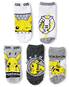 Want to bring your love of Pikachu and Pokémon into your footwear with these fun no show socks! With five different images to choose from, you'll have plenty of variety with these stylish socks. Officially licenesd Includes: 5 Pairs of socks Material: Polyester Care: Machine wash Imported Pokemon Sketch, Spencers Gifts, Stylish Socks, Black Horse, No Show Socks, Buy 1 Get 1, Pop Culture, Pikachu, Pokemon