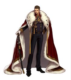 King Outfit Drawing Reference, King Poses Reference, King Poses Drawing, King Outfit Reference, King Design Character, Regal Poses Drawing Reference, Dnd Noble Man, King Drawing Reference, King Outfit Drawing