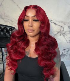 Red Curly Wig, Short Black Hairstyles, Burgundy Hair, Body Wave Hair, Red Hair Color, Frontal Wigs, Baddie Hairstyles, Black Girls Hairstyles