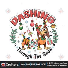 dashing through the snow svg file