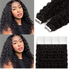 Tape Ins Human Hair 3b Jerry Curly Hair Extensions For Short Hair Black #1b Double Sided Natural Wave White Tape Hair Extensions Glue In Hair 18inch 20pcs 50grams New Black Curly Hair Extensions, Extensions For Short Hair, Glue In Hair Extensions, Tape Hair Extensions, Curly Extensions, Tape Ins, Hair Extensions For Short Hair, Short Hair Black, White Tape