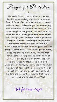 Protection Prayer | Catholic Prayer #prayerforprotection Prayer For Daughter Protection, Lord Protect Me From Evil, Prayer For Protection For Family, Prayers For Gratitude, Prayer For Family Protection, Protect Me From Evil, Prayers For Family Protection, Declaration Prayers, Powerful Prayers For Protection