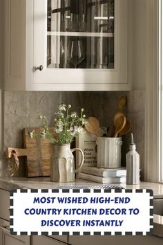 the words most wishes high - end country kitchen decor to discovery instantity are displayed