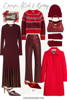 'Tis the season for crimson, red and berry! Shop these pieces you will wear all holiday long and beyond! #redfashionpieces #holidaystyle #winterfashion