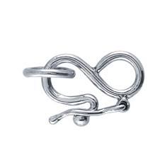 This sterling silver hook & eye clasp includes a wire hook with a safety catch and an oversized attach loop and eye component. The clasp features a smooth, bright finish on both sides and is an ideal choice for s simple, secure clasp on necklace and bracelet designs made with silver chain or beads. A hook & eye clasp is a two-part clasp that closes by simply sliding the hook through the eye. This clasp tends to be larger than other clasp types and is ideal for larger designs, bead strand Claps Jewelry, Wire Clasp, Tools Jewelry, Metalsmithing Jewelry, Jewellery Business, Necklace Clasps, Jewelry Clasps, Jewelry Techniques, Silver Work