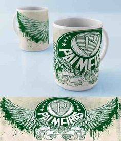 two coffee mugs with wings and the words bannana on them, sitting next to each other