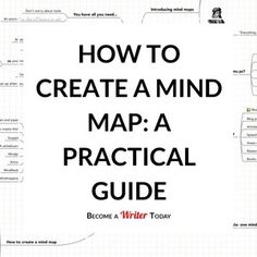 a map with the words how to create a mind map a practical guide on it