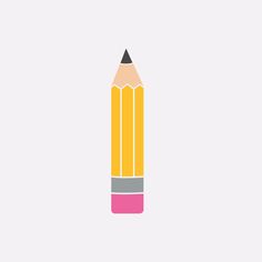 a pencil that is yellow and pink