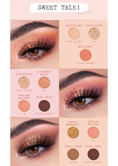 Colourpop Eyeshadow Tutorials, By The Rose Colourpop Looks, Colourpop Eyeshadow Looks Step By Step, Cute Simple Eyeshadow, Cute Simple Eyeshadow Looks, Pink And Gold Eyeshadow Looks, Colourpop Eyeshadow Looks