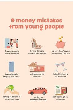 a poster with different types of things to see in the picture, including shoes and money