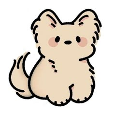 Custom chibi kawaii character Chibi Dog, Dog Drawing Simple, Cute Dog Drawing, Easy Animal Drawings, Animal Doodles, 강아지 그림, Stickers Kawaii, Cute Animal Drawings Kawaii, Cute Doodles Drawings