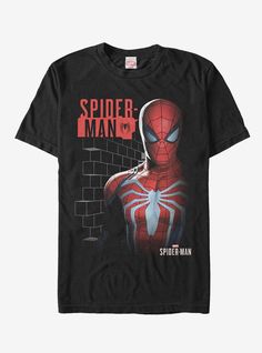 Get ready to hone your Spidey sense with the power of the Marvel Gamerverse Spider-Man Bricks Men's T-Shirt. Peter Parker is featured in his new video game inspired suit with a wall of bricks behind him on this cool Marvel shirt. Spidey Sense, Cool Marvel, Spider Shirt, Marvel Shirt, Man Thing Marvel, Men's Graphic T Shirt, Superhero Comic, Mens Tee Shirts, Slim Fit Shorts