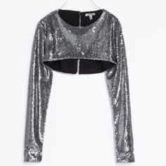 Super Unique And Beautiful Piece! Just Perfect For This Upcoming Holidays. Perfect Over Any Tops Or Dress. Brand New With Tag! Size S. Fishnet Crop Tops, Rave Looks, Sequin Crop Top, Classy Casual Outfits, Classy Casual, Fashion Face Mask, Zara Woman, Wearing Clothes, Girly Outfits