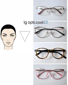 Lentes para tipo de cara triangulo invertido Inverted Triangle Glasses, Inverted Triangle Face Shape Glasses, Triangle Face Shape Glasses, Inverted Triangle Face Shape Makeup, Glasses For Triangle Face Shape, Glasses For Long Face Shape, Glasses According To Face Shape, Inverted Triangle Makeup