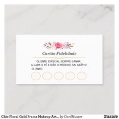 Cartão De Visita Salão de beleza Dourado floral chique do Nail Salon Design, Diva Nails, Manicure Diy, Nails Desing, Salon Design, Instagram Blog, Diy Manicure, Business Card Template, Mary Kay